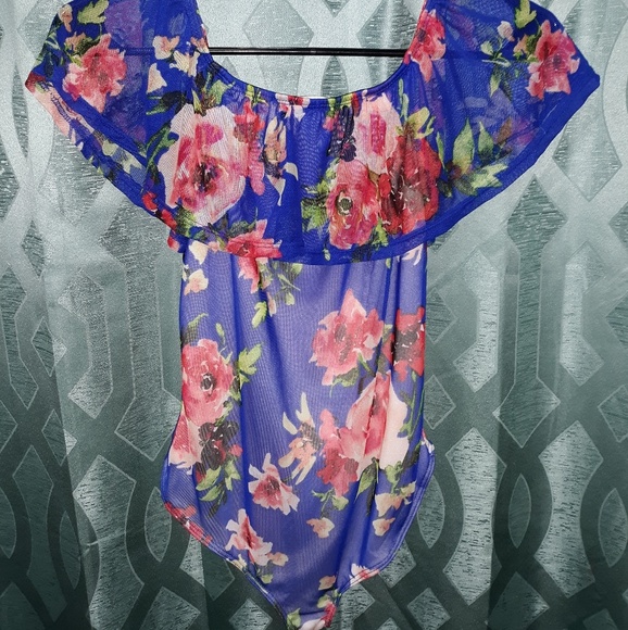 Floral off shoulder bodysuit - Picture 3 of 3